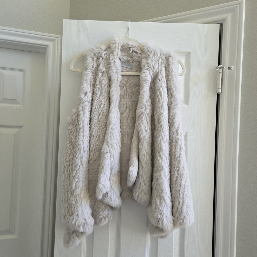 H Brand Audra 100% Rabbit Fur Vest